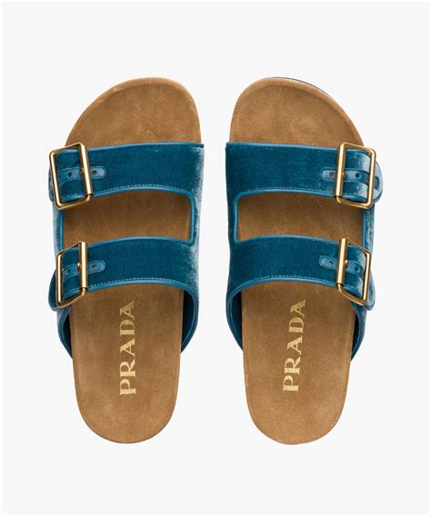 prada slides blue|Prada slides for women.